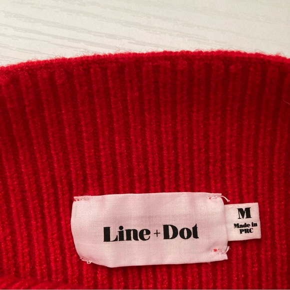 Line + Dot Red Ribbed Alder Sweater - Picture 7 of 10